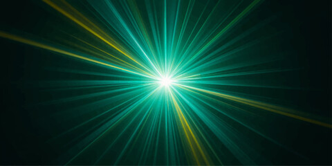Fototapeta premium A glowing blue abstract background features a bright energy star burst with shining light rays and a sparkling laser pattern for a modern space design