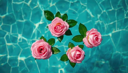 red flower in the pool