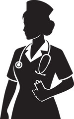 Nurse Uniform Silhouette Icon