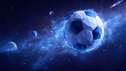 Naklejka premium Starlight Piercing - Illuminated Soccer Ball Minimalist Vector