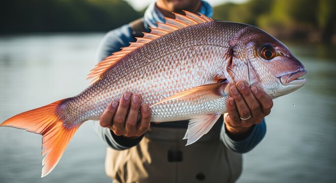 Man Holding Large Redfish.