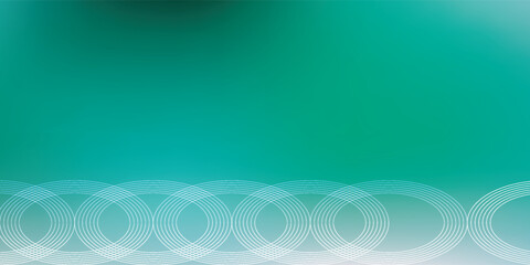 Abstract Green Background with Interlocking Circles. © AsyfaNur