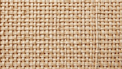 Woven pattern of natural fibers showcasing intricate details and textures for design and textile uses