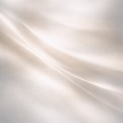 Elegant Cream and Off-White Abstract Background with Soft Silky Waves, Pearlescent Satin Texture for Luxury Ramadan or Wedding Designs