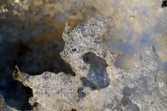 Eiskristalle am Strand von Norderney