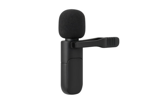 Portable wireless lavalier microphone transmitting audio
