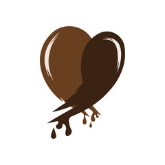 Chocolate Logo, Happy Valentine's Day
