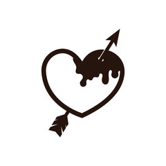 Chocolate Logo, Happy Valentine's Day