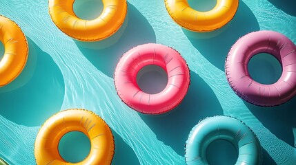 Colored swimming ring