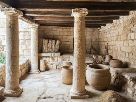 Iron Age II Jerusalem domestic pillared court