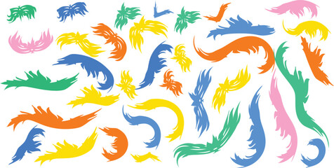 Naklejka premium abstract colorful background with hands