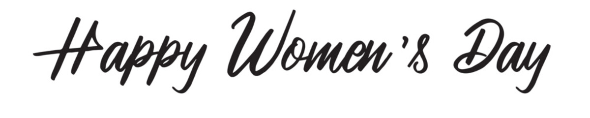 Obraz premium Happy Women's Day Greeting Banner with Typography Isolated on Transparent