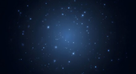 Fototapeta premium A bright blue nebula in the vastness of space with numerous stars