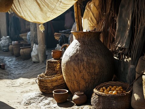 Ancient Jerusalem pillared courtyard livestock shelter