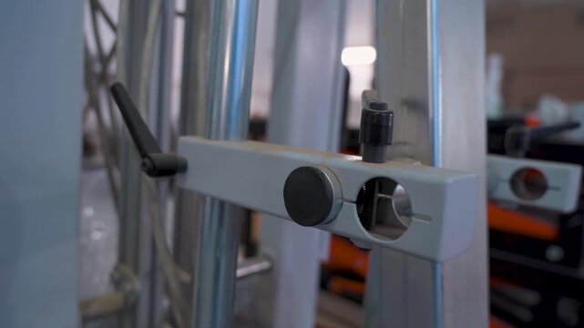 Close-up of a stage lighting rigging truss clamp