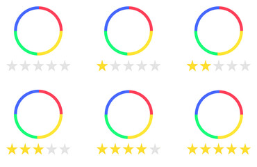 Five star rating, positive feedback 3d style. Customer review with five metallic golden stars in speech bubble. Service satisfaction, quality, good rate vector illustration