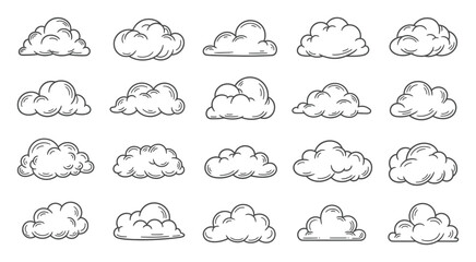 Collection of Hand-Drawn Cloud