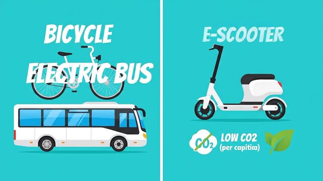 Eco-Friendly Urban Transportation: Comparing Bicycle, Electric Bus, and E-Scooter for Sustainable Mobility and Reduced Carbon Emissions.