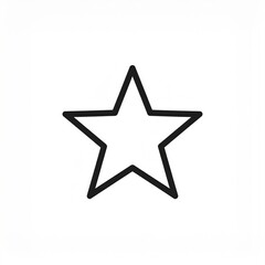 Obraz premium Minimalist black star shape icon isolated on white background vector design