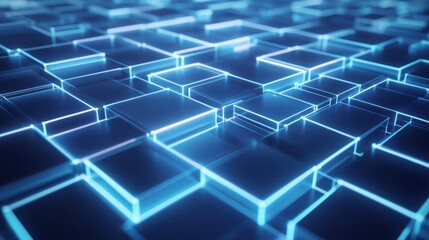 Obraz premium Abstract glowing squares, futuristic digital background, design element, for technology and innovation projects
