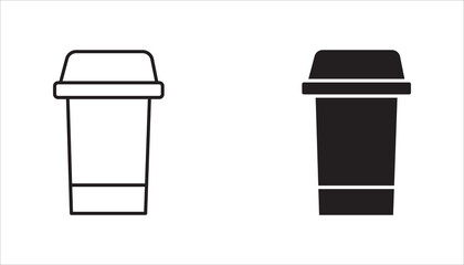 Vector icon set,  in form form of a cup of coffee