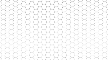 Thin 3d Silver Hexagons Border with Transparent Background