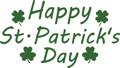 St Patricks Day typography design on plain white transparent isolated background for card, shirt, hoodie, sweatshirt, apparel, tag, mug, icon, poster or badge