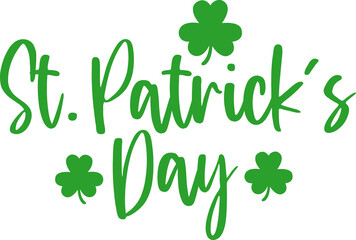Fototapeta premium St Patricks Day typography design on plain white transparent isolated background for card, shirt, hoodie, sweatshirt, apparel, tag, mug, icon, poster or badge