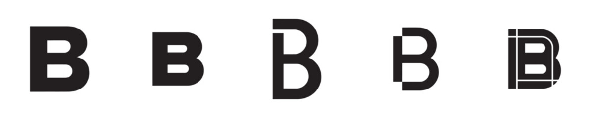 vector set of letter B