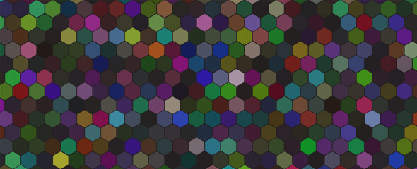 Repeating Pattern of Abstract Colorful Hexagon Vector illustration