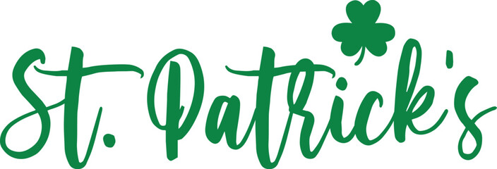 St Patricks Day typography design on plain white transparent isolated background for card, shirt, hoodie, sweatshirt, apparel, tag, mug, icon, poster or badge © AllYearRoundDesigns