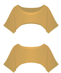 Brown women crop top. vector illustration