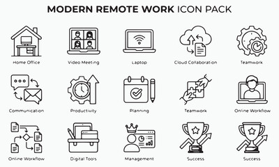 Fototapeta premium Hand drawn set of doodle icons and business vector symbols featuring a sketch style for web design including social media and computer element illustrations