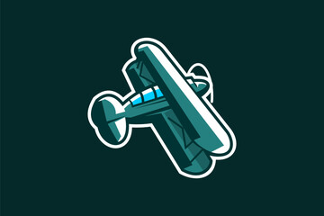 British ww2 fighter biplane icon vector illustration  © Yuniar20