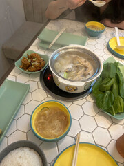 hot pot soup in a pot