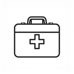 Obraz premium First aid kit bag isolated on white background medical emergency travel health