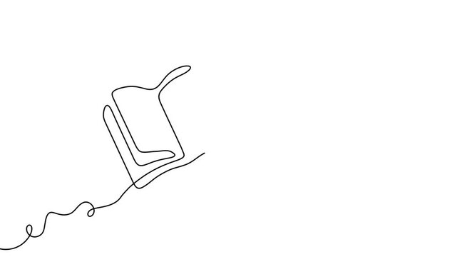 Art book line education open read illustration school one continuous icon. Line book sketch study outline research shelf paper drawn stack old background bible hand vector library doodle pen write.