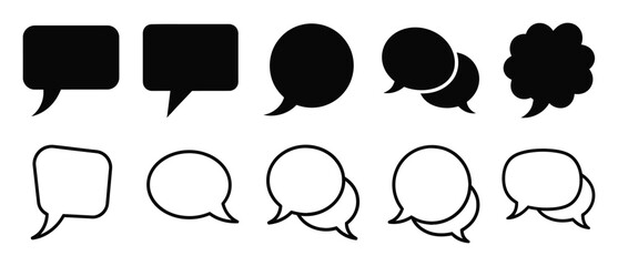 Fototapeta premium Speech Bubble Icons Set Vector Illustration