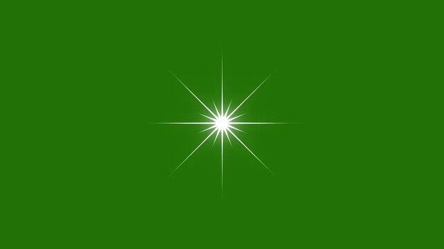White glowing stars sparkle, blinking retro vector stars and dots, twinkling starry night sky, looping animation, doodle glitter trail, twinkle magic dust animation, shimmer particle on green screen 4