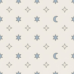 Fototapeta premium Islamic Geometric Ornament Seamless Ramadan Background