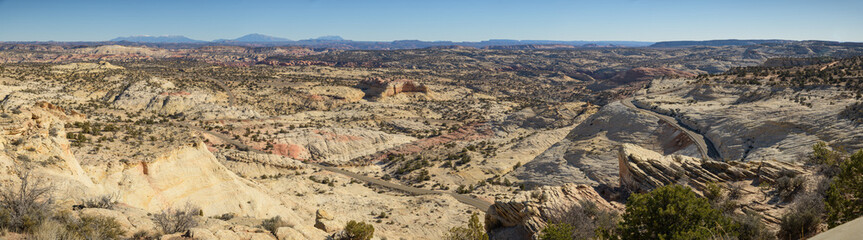 Utah Highway 12 Winds its Way Through the Canyon Viewed From the Head of the Rocks overlook.