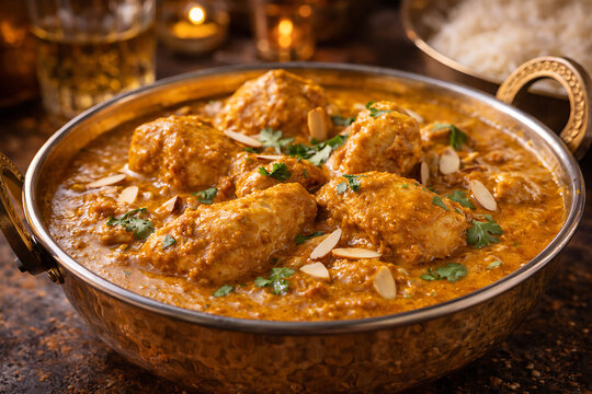 Chicken korma creamy golden gravy luxury style