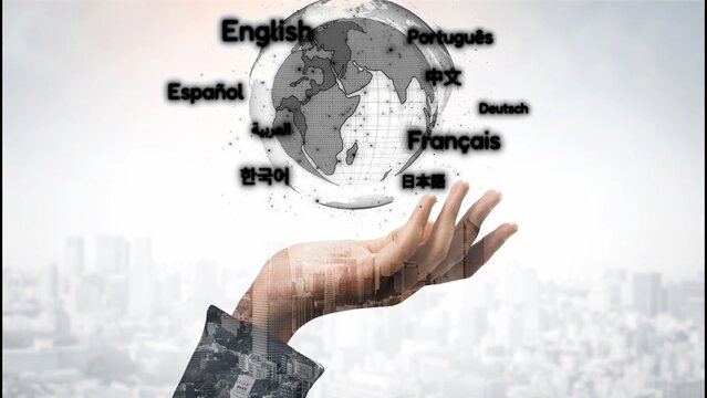 Global communication with multiple languages, digital translation tools, multilingual technology, cross-cultural communication, and virtual language learning environments. Muxer