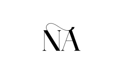 NA initial letter logo or NA monogram
