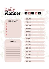 Print Ready Daily Weekly Planner Template A4 Editable Printable Planner
