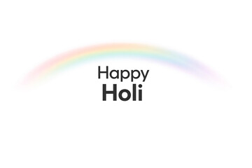 Holi poster: minimalistic holi poster; typography happy holi