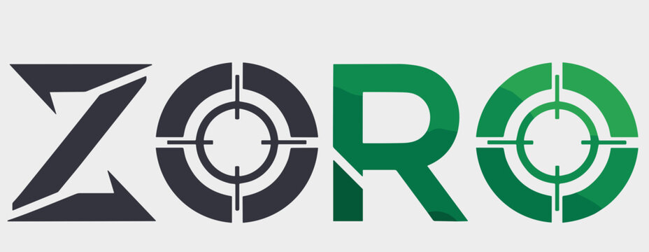 ZORO Modern Green Gradient Logo Design with Futuristic Geometric Typography