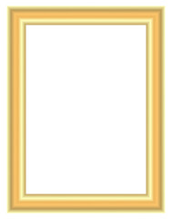 Obraz premium Soft gold rectangular frame with bright metallic gradient border, elegant blank template for posters, certificates, and decor