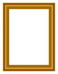 Obraz premium Bold vintage golden picture frame with thick decorative border, luxury rectangular photo frame template