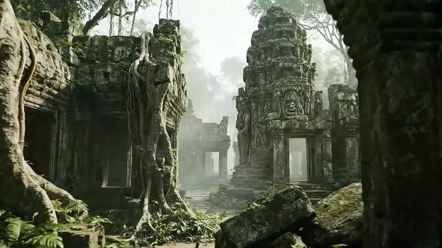 Video Ancient Temple Historical Relic Video - Documentary Style